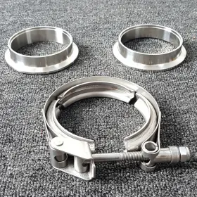 5232sshk789us 1st-racing Universal 3 Inch 76mm Quick Fast Release V Band Clamp Flanges Male Female Kit