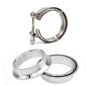 Vb300-2hk789 1st-racing Universal 3.0 Inch 76mm Stainlesssteel V Band Clamp Aluminum Male Female Flanges Kit