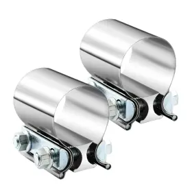 A87101ol-2 A Abigail 2 Inch 2.0 Exhaust Clamp Butt Joint Band Sleeve Coupler Silver