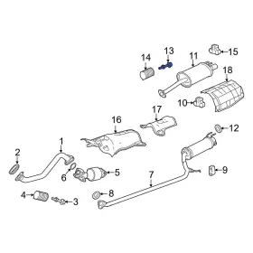 18231tr0a00 Acura Oe For Ilx 2013-2021 Front Exhaust Bolt