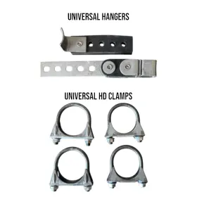 2428-001a Amc Universal Heavy Duty Clamps/hangers For Single Exhaust Kits Aluminized Steel