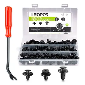Sr-clips-12b Angooni 7mm 8mm 10mm Compatible With Subaru Push Retainer Black