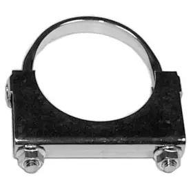 9493 Ansa 5 Inch Flat Band U Bolt Exhaust Clamp With Flange Nuts Chrome Plated