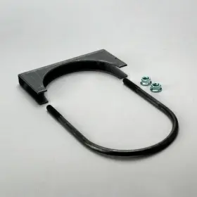 H412 Ansa 4.5 Inch Extra Heavy Duty 11 Ga. Saddle 3/8 U Bolt Exhaust Clamp Mild