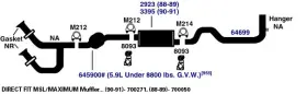 8093 Ap Exhaust Bracket-131.0 Inch Wb