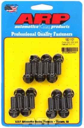 180-1101 Arp Header Bolts Hex Head Custom 450 Black Oxide Olds Big Sm Block V8 Setof14