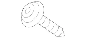 N-907-758-01 Audi Genuine Bumper Cover Upper Bolt