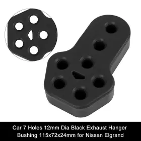 Automall Tech 041814350363 Car 7 Holes 12mm Dia Black Exhaust Hanger Bushing 115x72x24mm For Nissan Elgrand