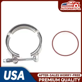 Autoparts-jl 768857124408 Turbo Air Outlet Elbow V-band Clamp O Ring For Dodge Cummins 12v 24v 94-02