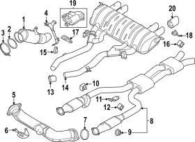 07-11-9-904-920 Bmw Genuine Converter Nut