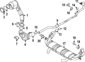 18-20-5-a14-9c2 Bmw Genuine Catalytic Converter Bracket