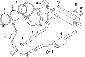 18-30-5-a22-701 Bmw Genuine Center Muffler Clamp
