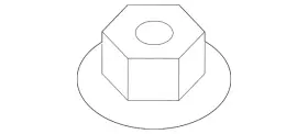 18-30-7-525-607 Bmw Genuine Pre-converter Nut
