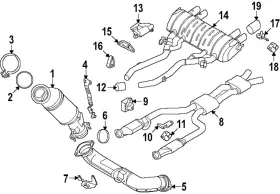 18-30-7-888-590 Bmw Genuine Center Pipe Mount