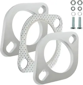 Slfla-2blot Branded 2.5in Exhaust Flange Connection Kit 2 Bolt Gasket Bolts Nuts 2pcs