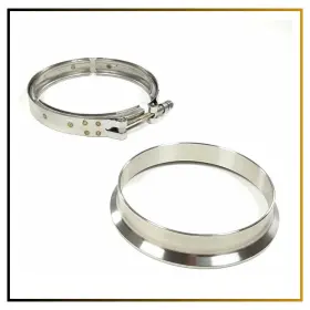 Vb-8675cm Caimoto 5-inch Exhaust V-band Flange Clamp Kit For Borg Warner S400 Sxe S475 S480