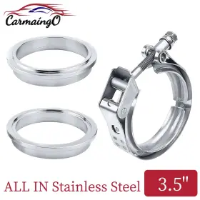 Sy1048-350 Carmaingo 3.5ftft Quick Release V-band Clamp 304 Stainless Male Female Flange For Turbo Pipe