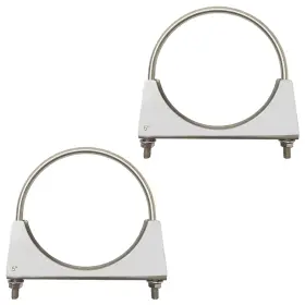 1001025 Carotupy 5 Inch 304 Stainless Steel Muffler U-bolt Clamps -2 Pack Silver