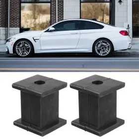 Carpopart 723115276893 Car 1 Hole 10mm Id Muffler Exhaust Hanger Bushing Rubber Mount Bracket Kit 2pcs
