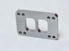 Cfs-t4div-t6div-noslope Cfs T4 Divided To T6 Turbo Inlet Adapter Flange No Slope Twin Scroll Billet 1/2 Usa