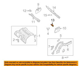 5098528aa Chrysler Oem 04-08 Crossfire Floor Rails-muffler Bracket