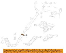 68299490aa Chrysler Oem 18-23 Grand Cherokee-converter Pipe Clamp