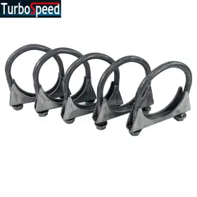 Clu-312x5 Clu 312x5 5pc/set Universal Mild Steel 3.5 Inch 3 1/2 O.d.exhaust Hanger Muffler U Bolt Clamp
