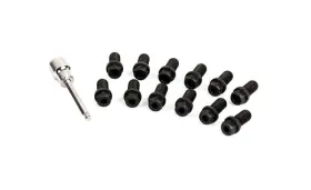 Cometic 191070382438 Header Bolts 3/8 - 16 3/4in Grade 5 Black Oxide Finish With Hex And Sock