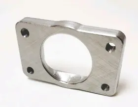 Custom Fab Shop Cfs-t3un-tb25ss Stainless T3 Undivided To 2.50 Inch Inlet Turbo Flange Transition 1/2 Cnc Threaded