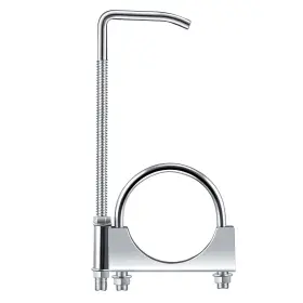 Jia-datanly-267 Datanly 2 Pcs 2.5 Inch Universal Exhaust Clamp With Hanger Silver