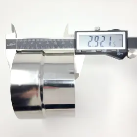 Exec008l Ecs-auto 4.5 Inch T304 Stainless Steel Lap Joint Band Exhaust Muffler Clamp Sleeve Coupler