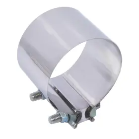Elifecenter 677355002029 4 Inch Stainless Exhaust Clamp Id Butt Lap Silver