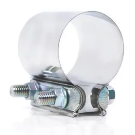 Elifecenter 677355092822 Universal 2 1/4 Inch Butt Joint Exhaust Clamp 2.25 Silver