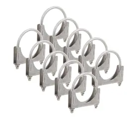 S400 Emusa Clu 10pc 4 Inch I.d.universal Heavy Duty Exhaust Hanger Ss U Bolt Clamp Mild Steel Flange