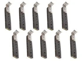 001x10-1s342 Emusa Hg 10pc Rotated Exhaust Muffler Hanger Bracket Mild Steel With 6 Holes On Strap