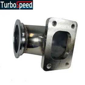 T2-vb250 Emusa T2 4-bolt To 2.5 Inch V-band 90 Degree Mild Steel Clamp-on Bolt-on Flange Adapter
