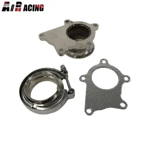 Vb250-t3t4-5 Emusa Gk T3t4-5 Clvk 1pcs 2.5 Inch V-band Turbo Flange Adapter Kit To T3/t4 5-bolt &gasket&clamp