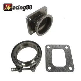 Vb300-t4 Emusa Gk T4-4 Clvk New T4 4-bolt To 3 Inch V-band Turbo Charger Mild Steel Flange Adapter Gasket Clamp Vb300-t4 Emusa Gk T4-4 Clvk New T4 4-bolt To 3 Inch V-band Turbo Charger Mild Steel Flange Adapter Gasket Clamp