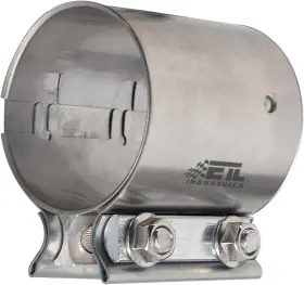 Etl Industries 341173 304 Exhaust Clamp Butt Joint Band Sleeve Coupler 3 Inch M10 Bolt And Nut