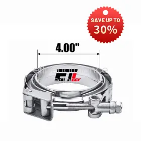251007 Etl Performance V Band Flange Assembly 4.00 Inch Diameter Application Quick Release Stainless Steel