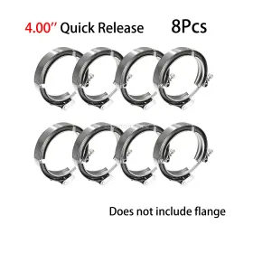 251107-8 Etl Performance 4.00ftft V Band Clamp For Turbo Downpipe Exhaust Pipe T304 Stainless Steel 8pcs