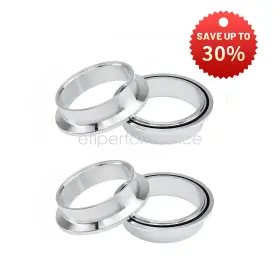 252106-2 Etl Performance 2pcs V Band Aluminum Flange Fit For 4.00 Inch Outside Diameter Tubing Pipe New