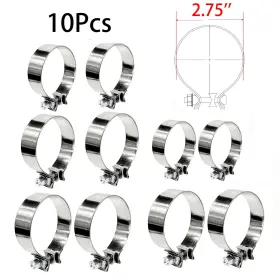 361212-10 Etl Performance 2.75ftft Stainless Steel Band Clamps T430 Universal For Exhaust Pipe New 10pcs