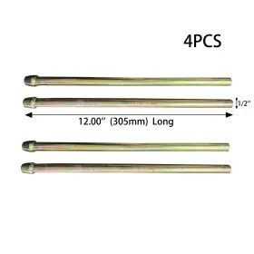 362001-4 Etl Performance 4pcs Straight Wire Single Head Exhaust Hanger Universal 1/2ftft Mild Steel L 12ftft