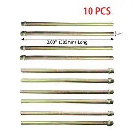 362003-10 Etl Performance 10pcs Straight Wire Universal Exhaust Hanger 3/8ftft Mild Steel 12ftft Single Heade