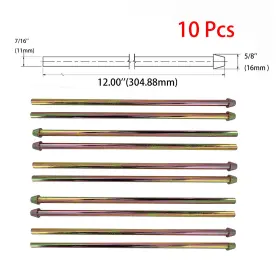 362011-10 Etl Performance 10pcs Straight Wire Universal Exhaust Hanger 7/16ftft Zinc Plated Mild Steel