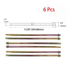 Etl Performance 362011-6 Universal Exhaust Hanger 7/16ftft Zinc Plated Mild Steel Straight Wire 6pcs New