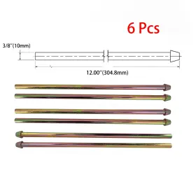 362012-6 Etl Performance 6pcs Straight Exhaust Hanger Wire Universal 3/8ftft Zinc Plated Mild Steel New