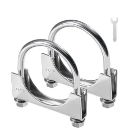 Evil Energy 00092 2.5 Inch Heavy Duty U Bolt Exhaust Clamp 2 1/2 Silver
