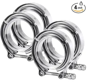 Es01353s3.0-4 Evil Energy 3.0 Inch V Band Clamp With Flange Male Female 304 Stainless Steel 4p